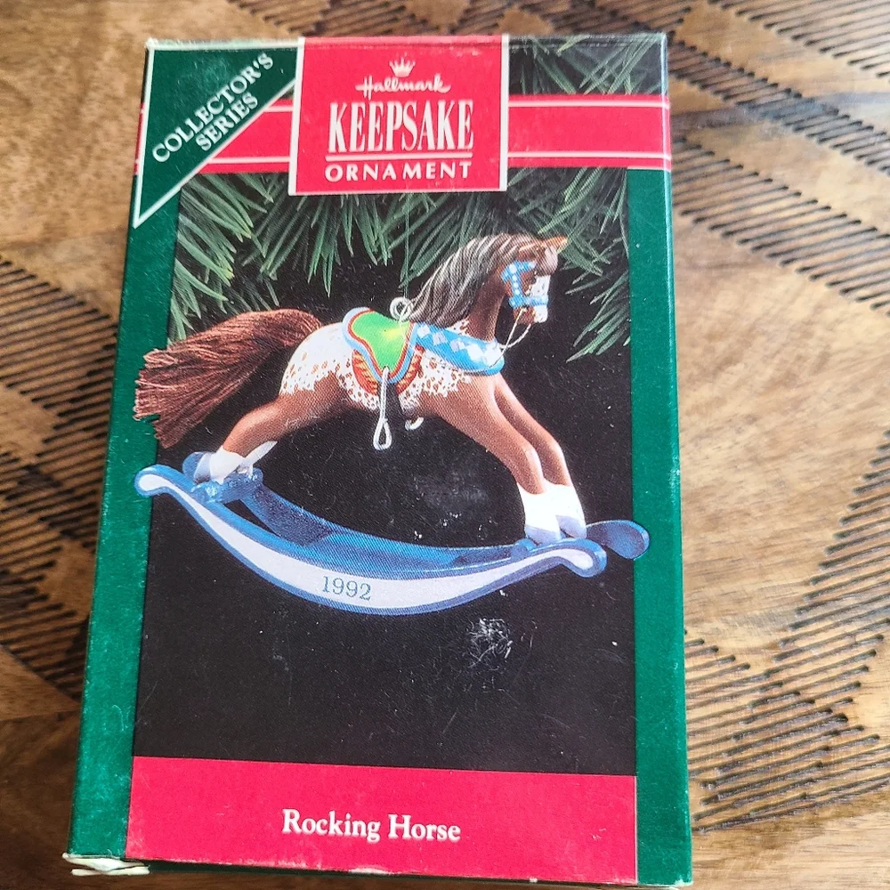 Hallmark rocking horse ornament 1992